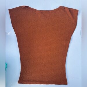 PrettyLittleThing Rust Brown Scoop Neck Tank